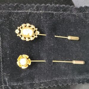 Gold Tone Lapel Stick Pins